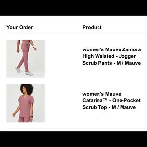 Limited Edition FIGS Scrubs Set in Mauve color